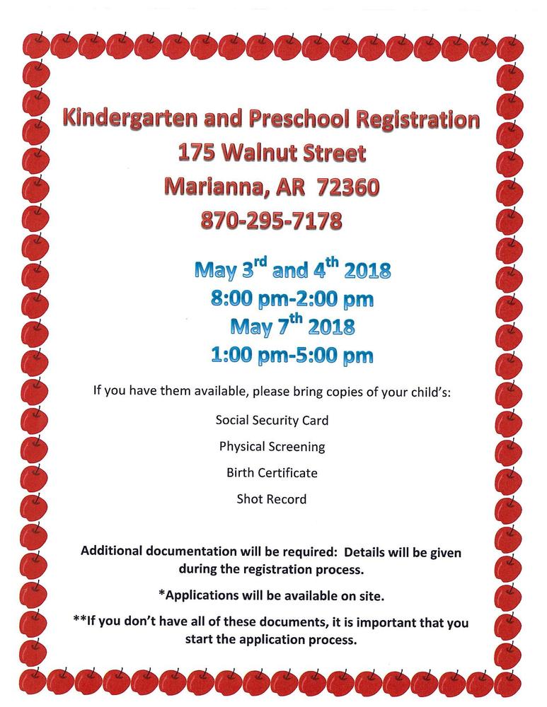 Kindergarten & Preschool Registration